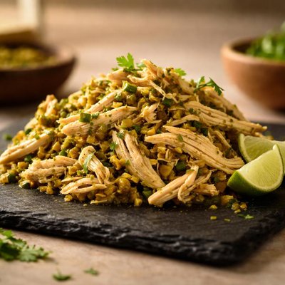 Green chili shredded chicken