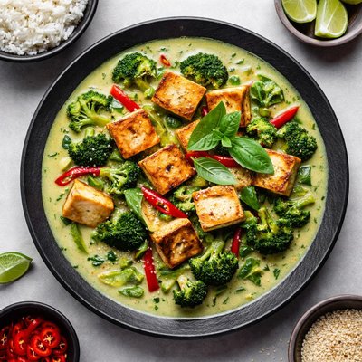 Green curry tofu