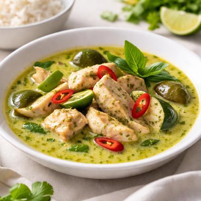 Green curry with chicken