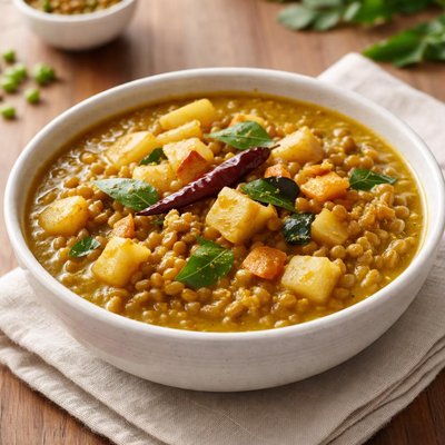 Green gram and yam curry