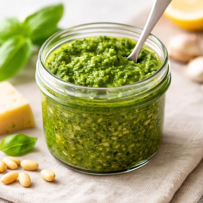 Green homemade pesto