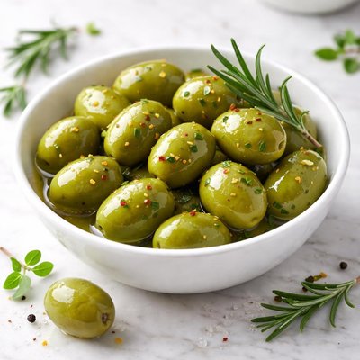 Green italian olives