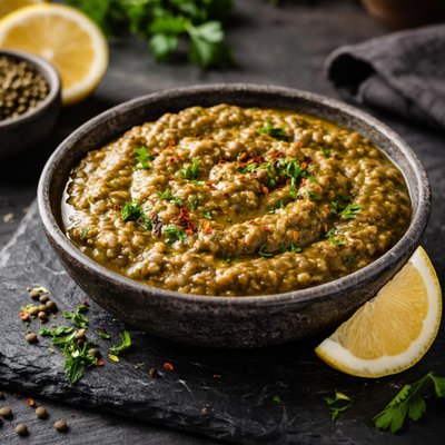 Green lentil sauce