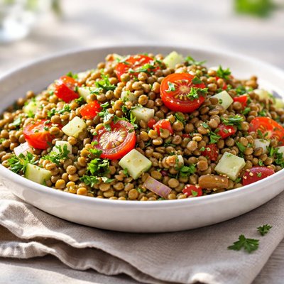 Green lentil with vinaigrette