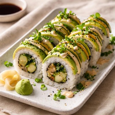 Green machine sushi roll