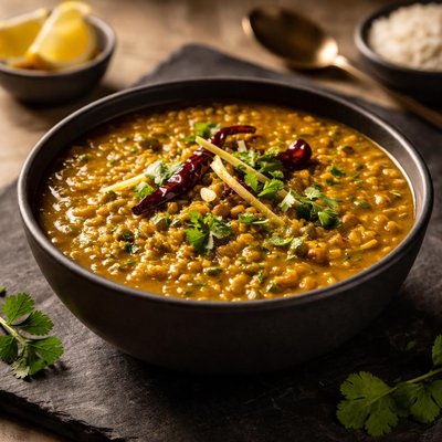 Green moong daal curry