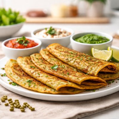 Green moong dosa