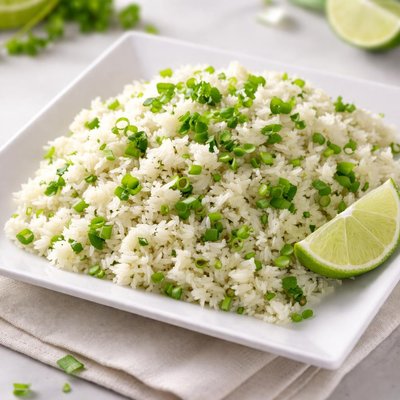 Green onion-lime rice