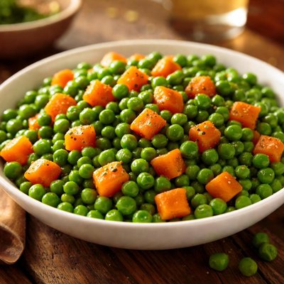 Green peas and carrots