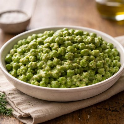 Green peas with sauce