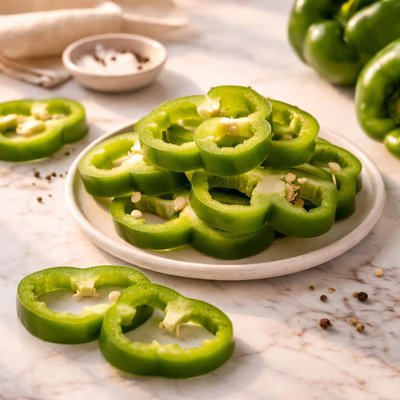 Green pepper slices