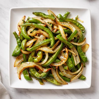 Green peppers and onions