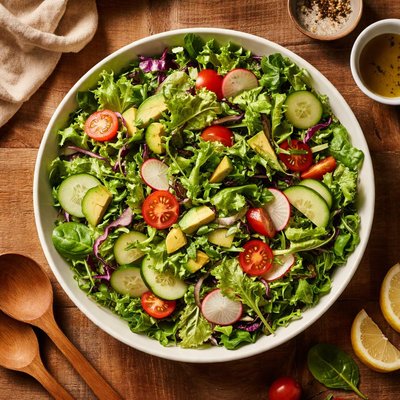 Green salad no dressing