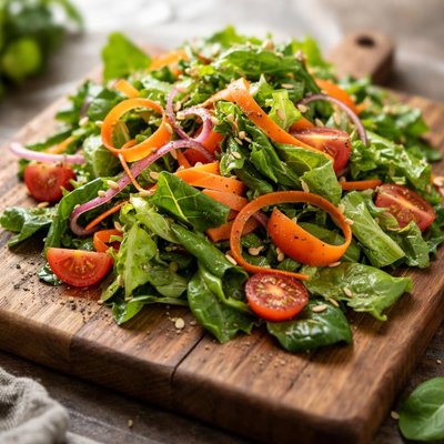 Green salad with carrots