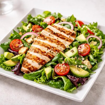 Green salad with chicken