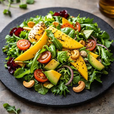 Green salad with mango
