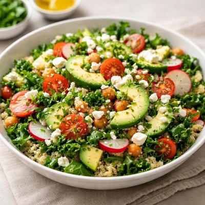 Green salad with quinoa