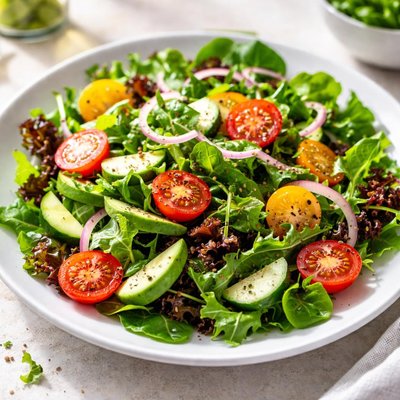 Green salad with tomatoes