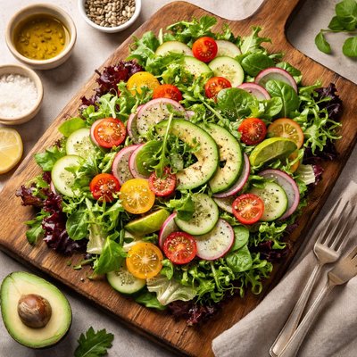 Green salad with vegetables