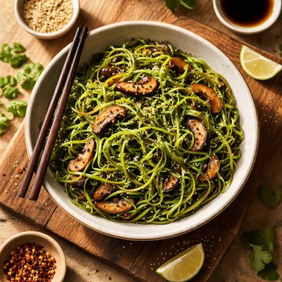 Green sesame soba noodles