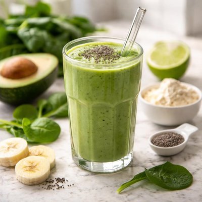 Green smoothie with protein