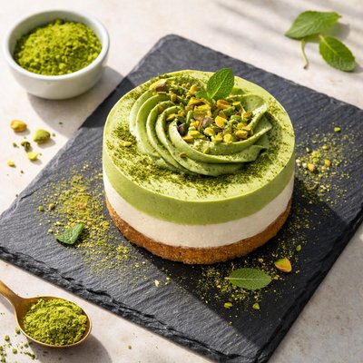 Green tea dessert