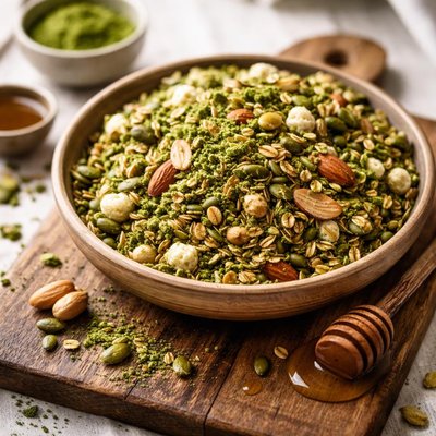 Green tea granola
