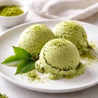 Green tea ice cream
