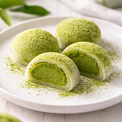 Green tea mochi