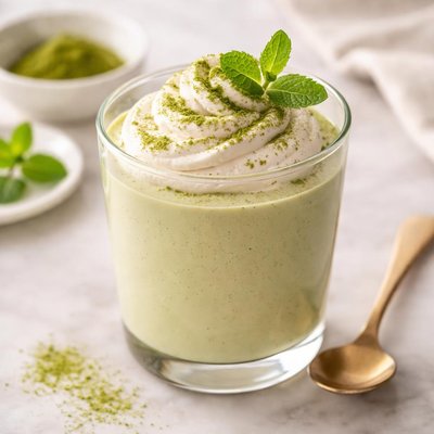 Green tea mousse