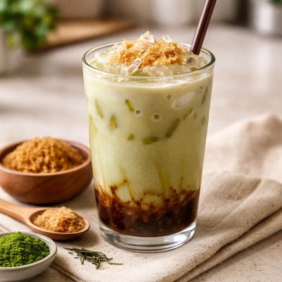 Green tea with brown sugar