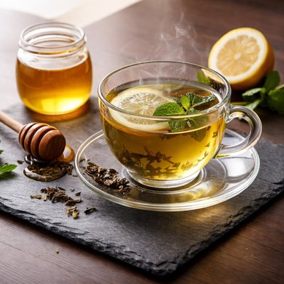 Green tea with honey