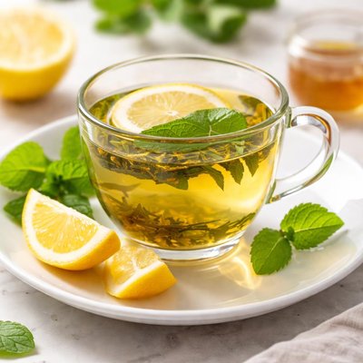 Green tea with lemon
