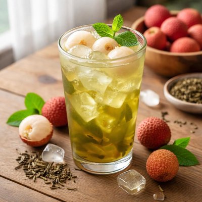 Green tea with lychee