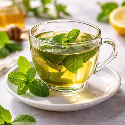 Green tea with mint