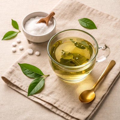 Green tea with sweetner