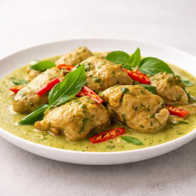 Green thai curry chicken boneless thighs