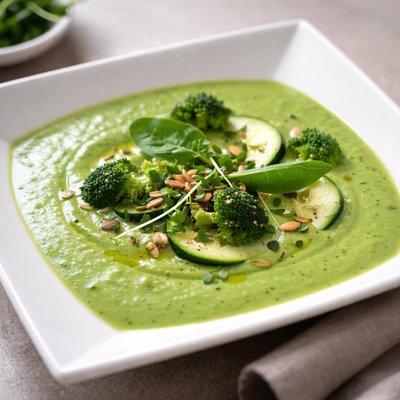 Green vegetables soup