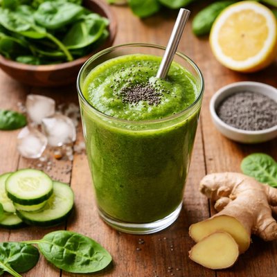 Greens and ginger smoothie