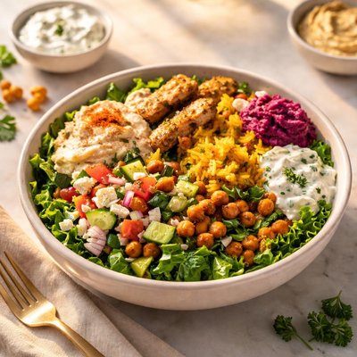 Greens and grains bowl cava