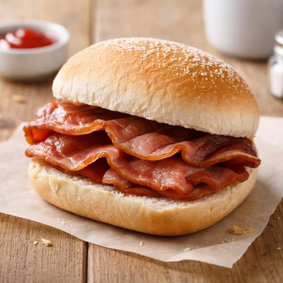 Greggs bacon breakfast roll