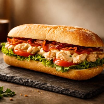 Greggs chicken and bacon sandwhich