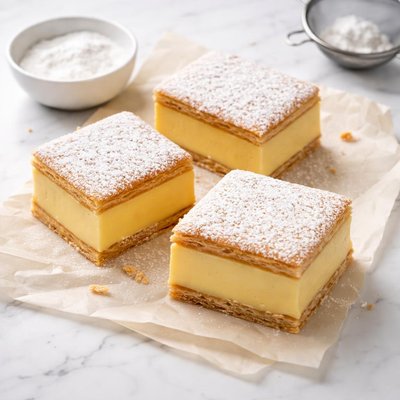 Greggs custard slice