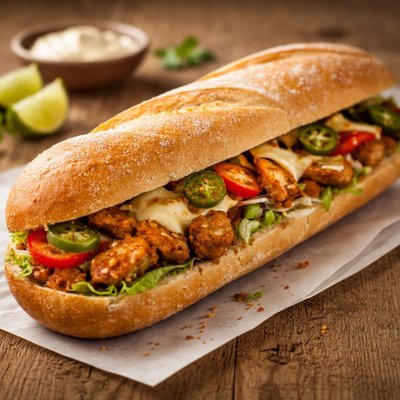 Greggs mexican chicken baguette