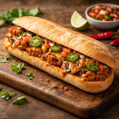 Greggs mexican chixken baguette