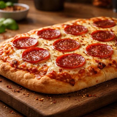 Greggs pepperoni pizza