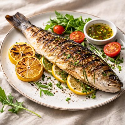 Griled branzino