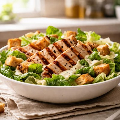 Grilked chicken caesar salad