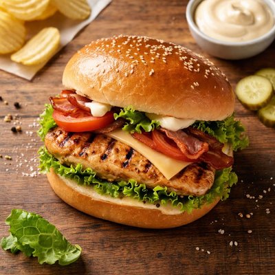 Grill chicken sandwick chicken fila nonbun