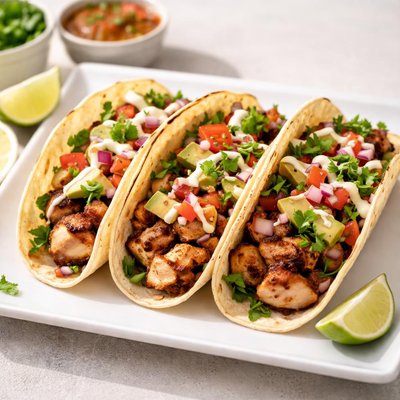 Grill chicken taco